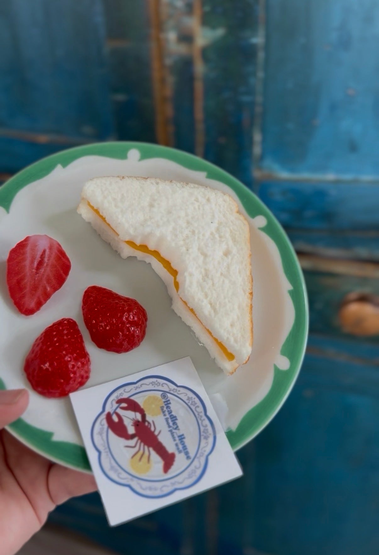 Fake Food Plate- Cheese Sandwich
