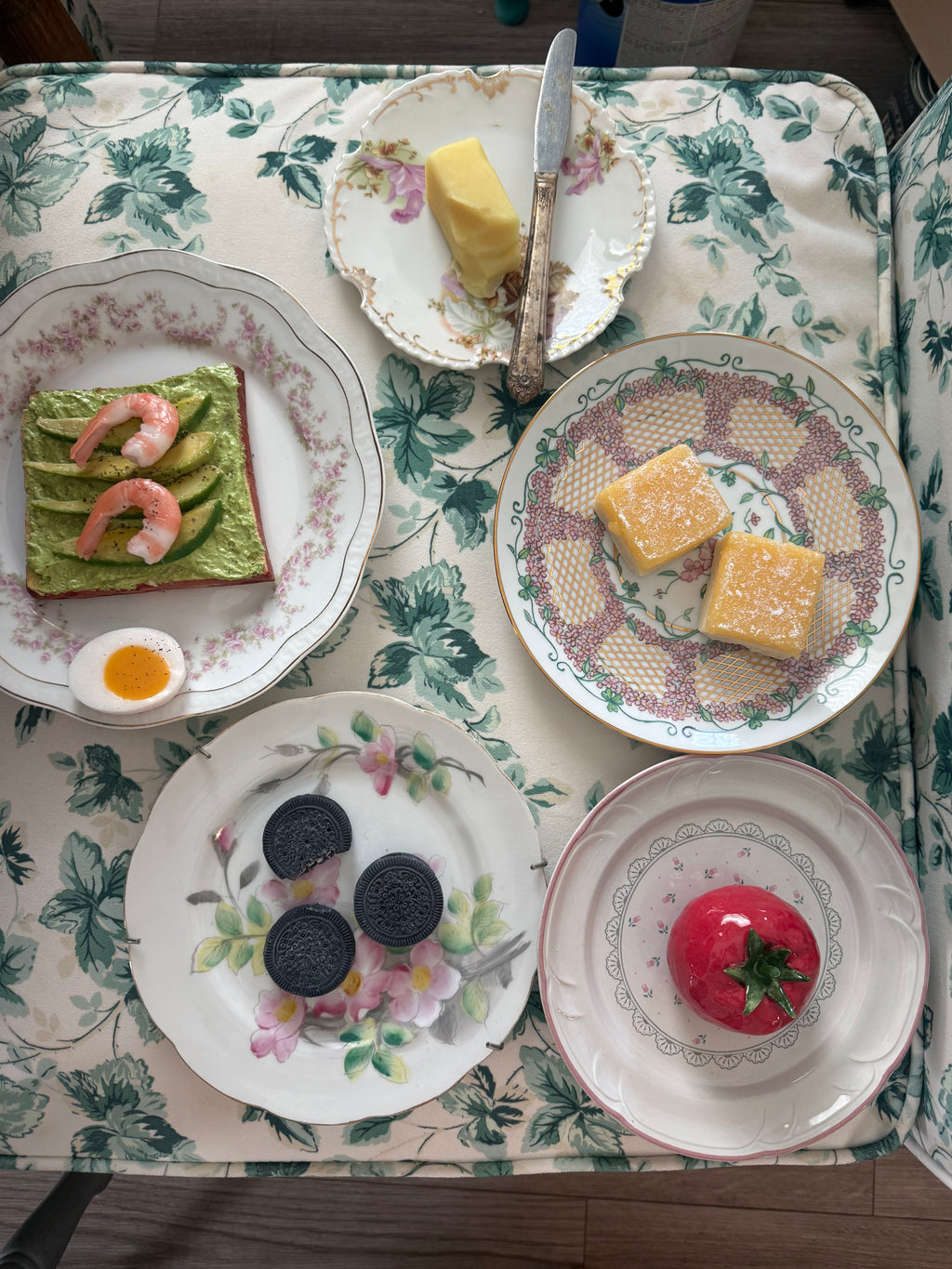 Set of 5 Fake Food Plates