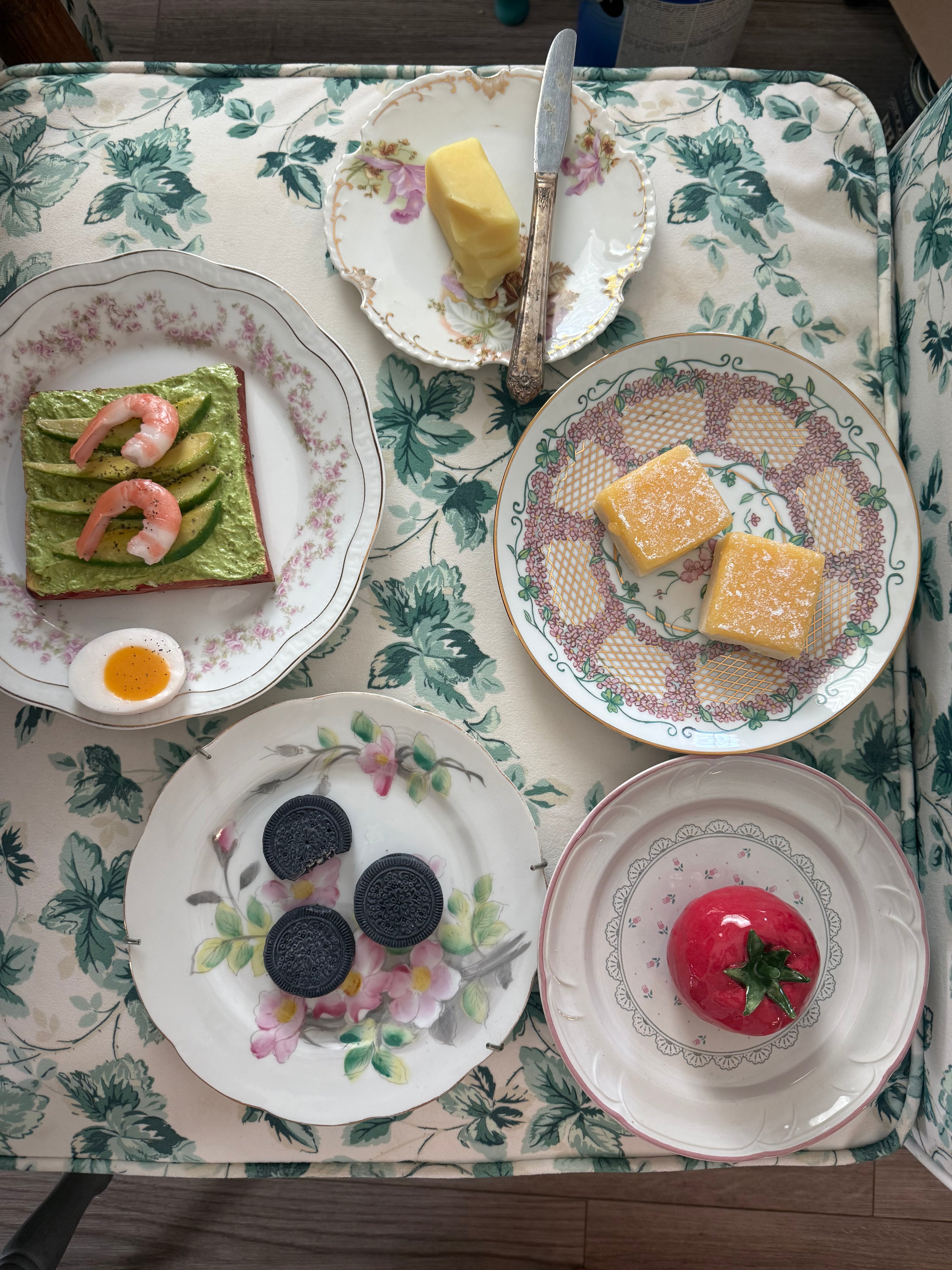 Set of 5 Fake Food Plates