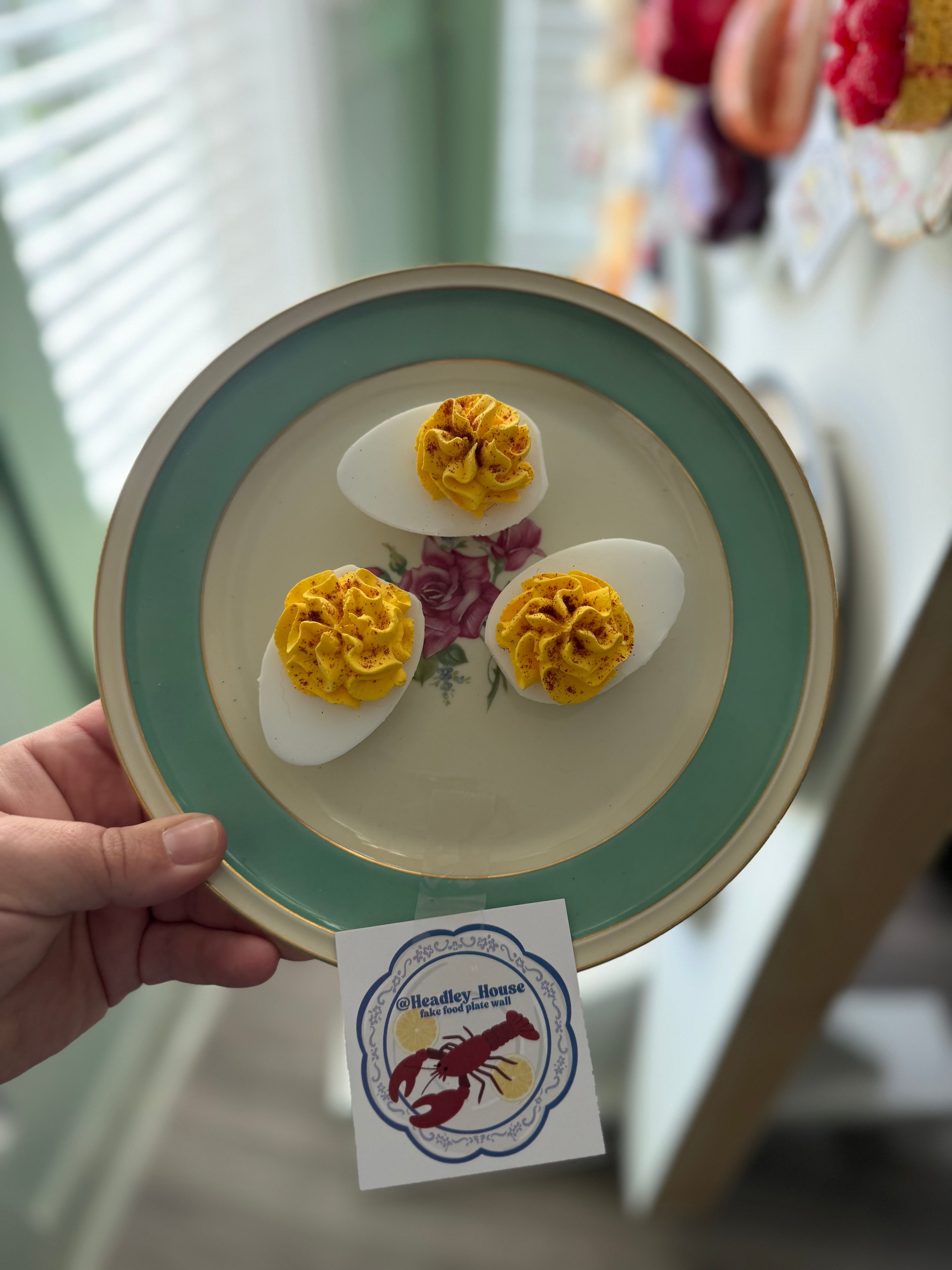 Fake Food Plate- Deviled Eggs Vintage Rosenthal