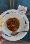 Fake Food Bowl- Beef Stew Soup with crackers and attached spoon