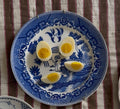 Boiled Eggs on Vintage Plate-A