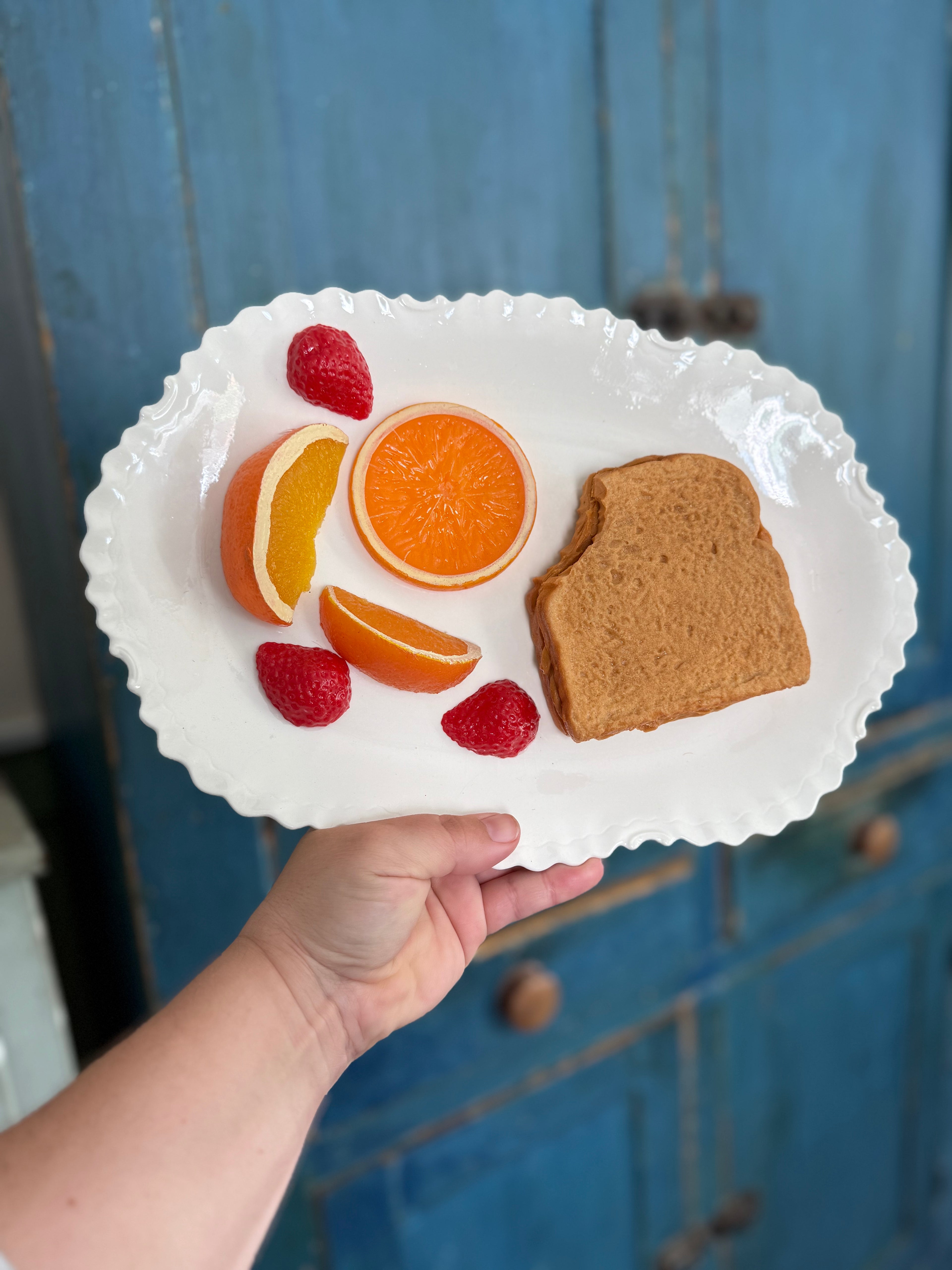 Fake Food Plate- Peanut Butter Sandwich