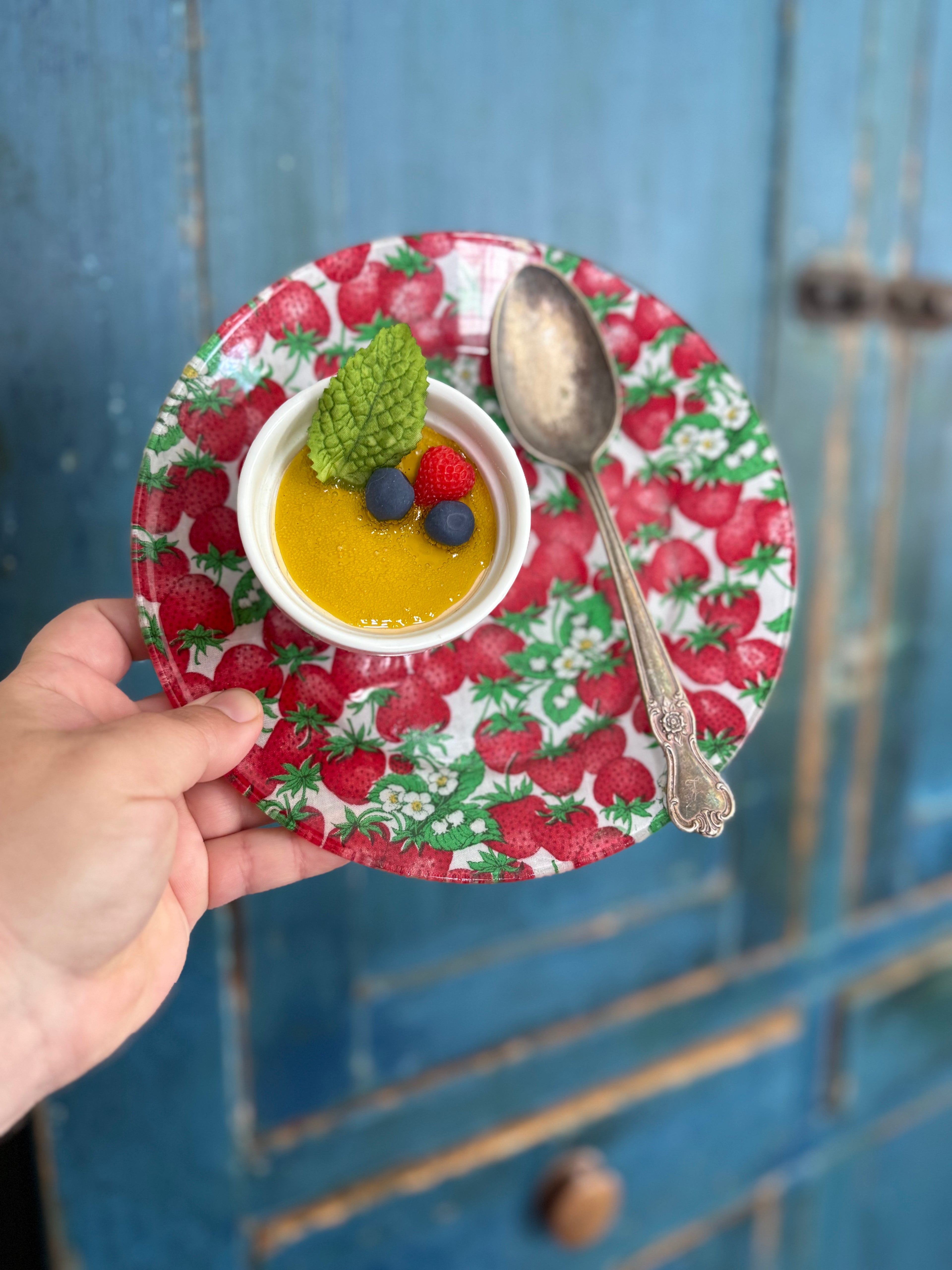 Fake Food Plate- Crème Brûlée