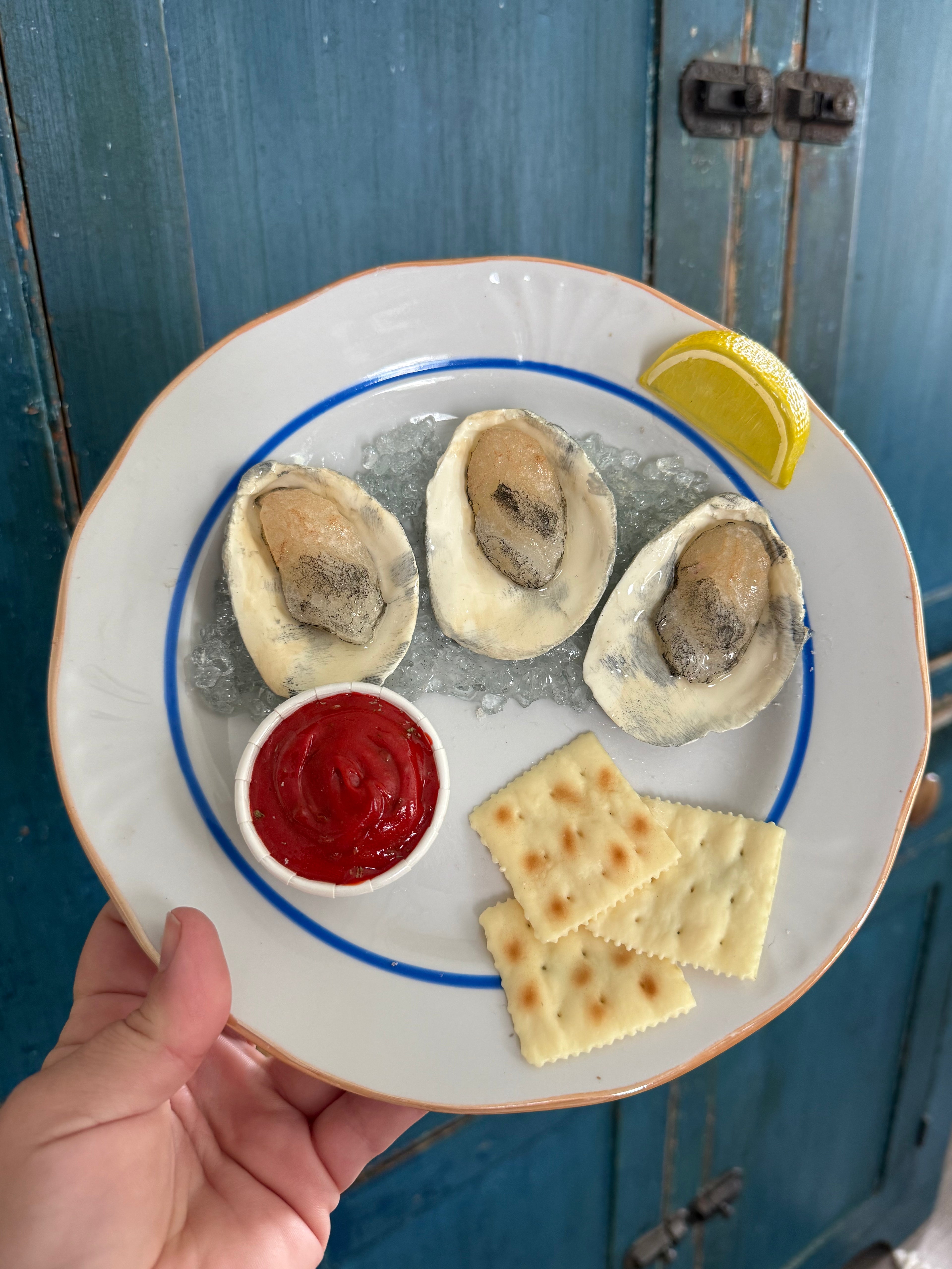 Fake Food Plate- Oysters