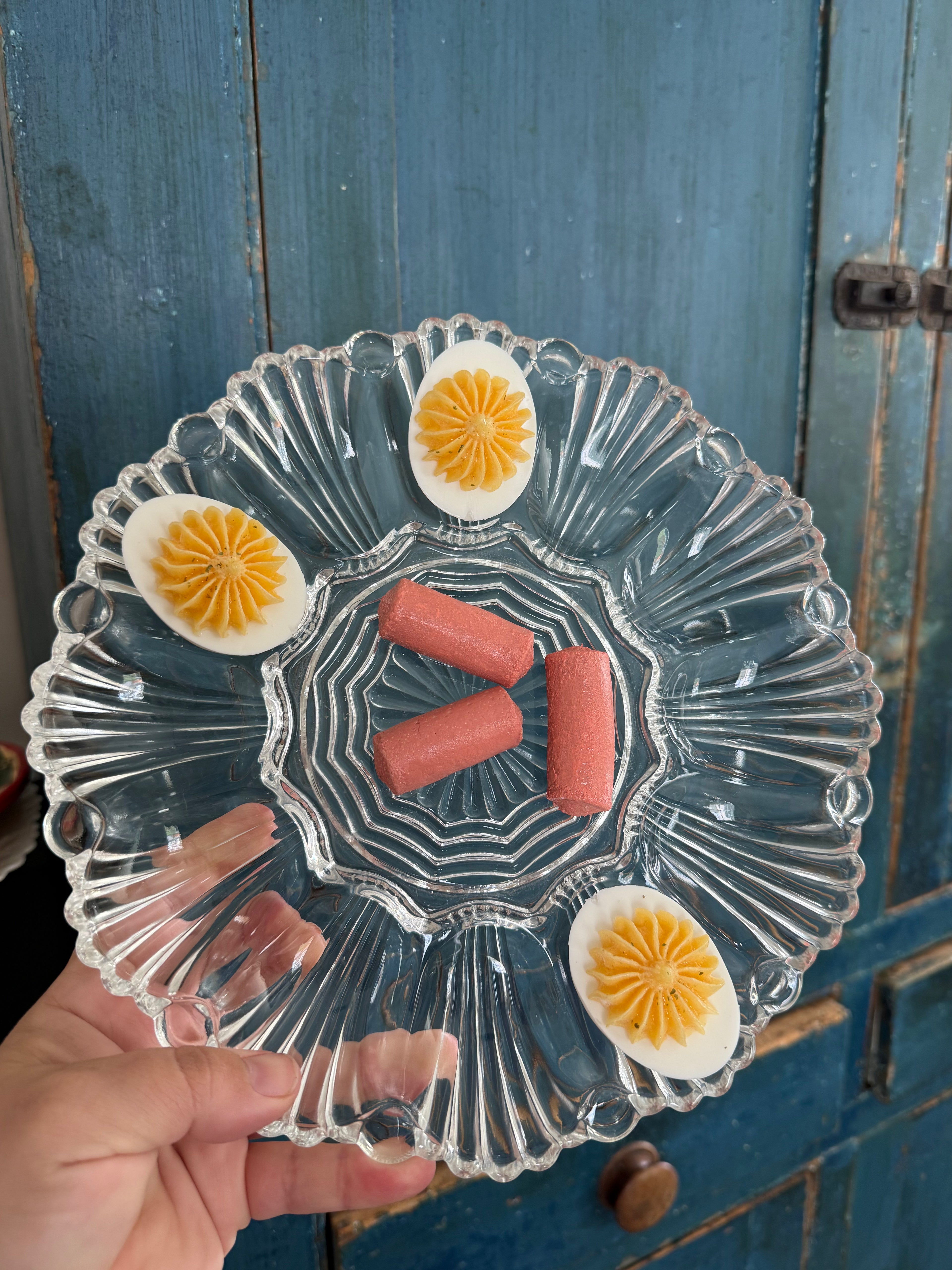 Fake Food Plate- Clear Deviled Egg Tray