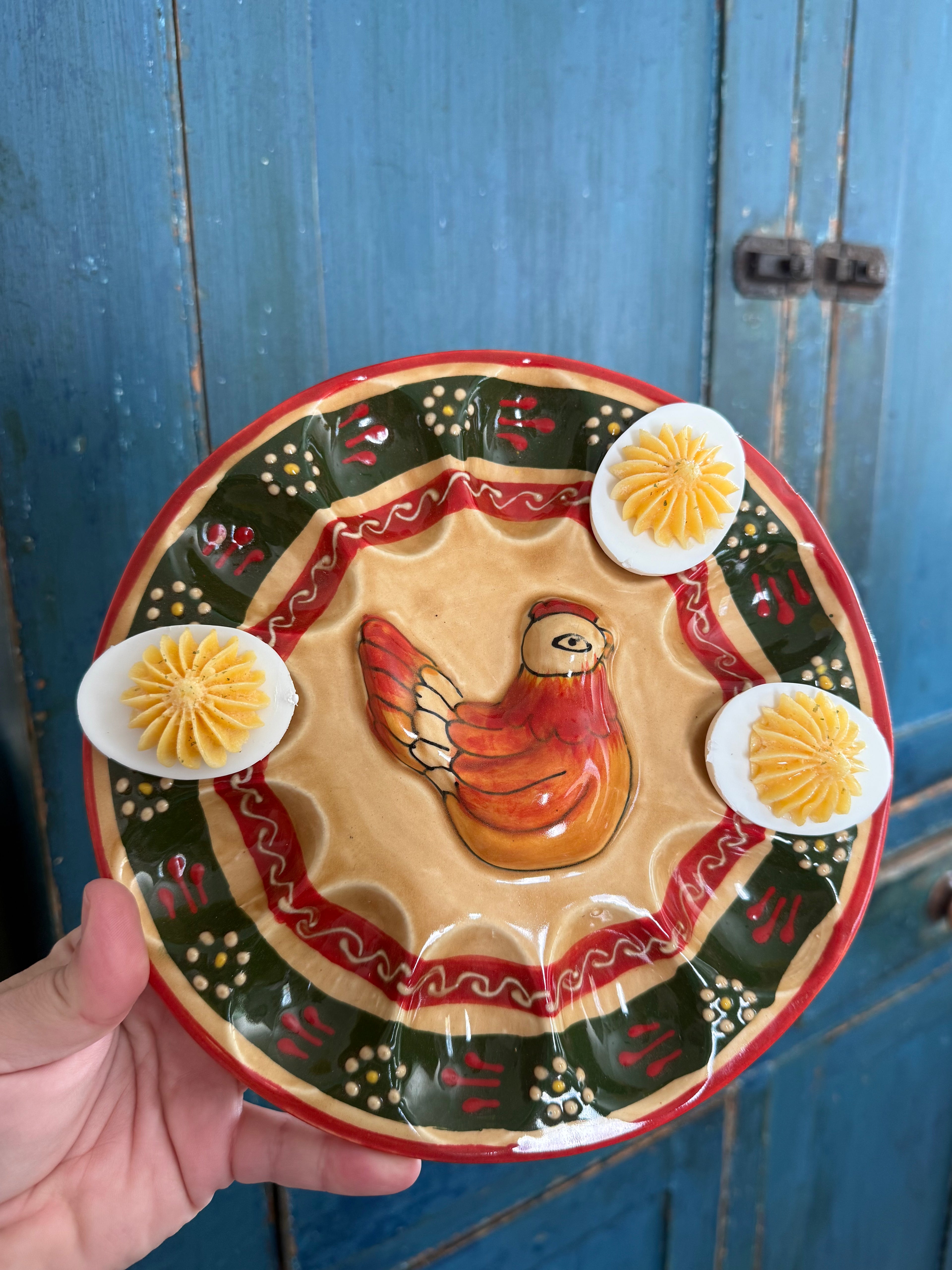 Fake Food Plate- Mexican Art Deviled Egg Platter