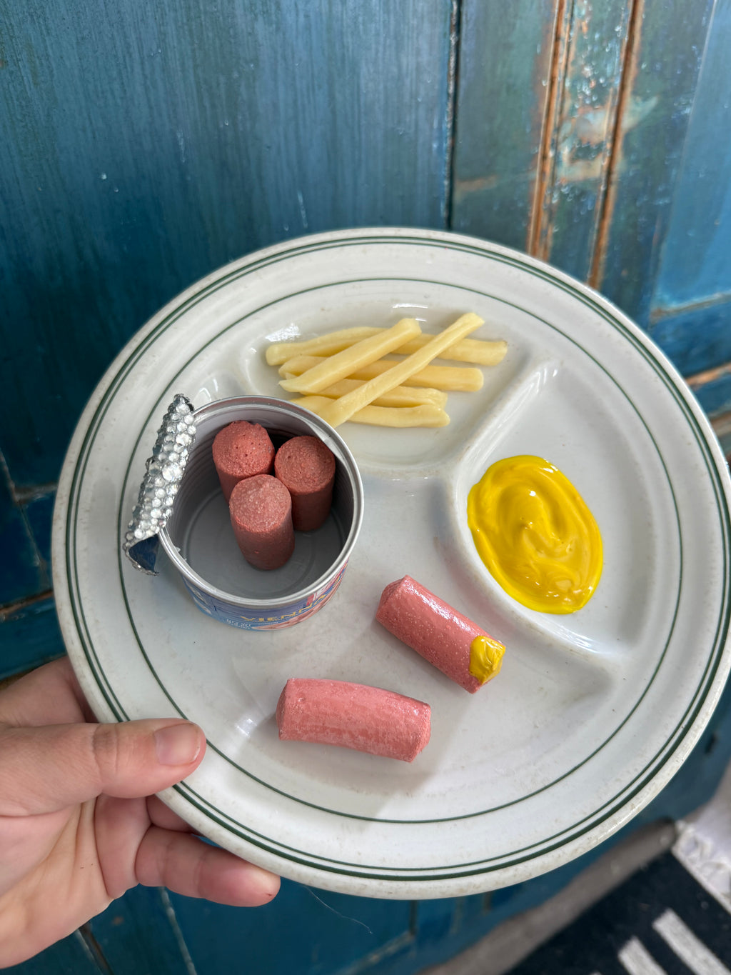 Fake Food Plate- Vienna Sausages