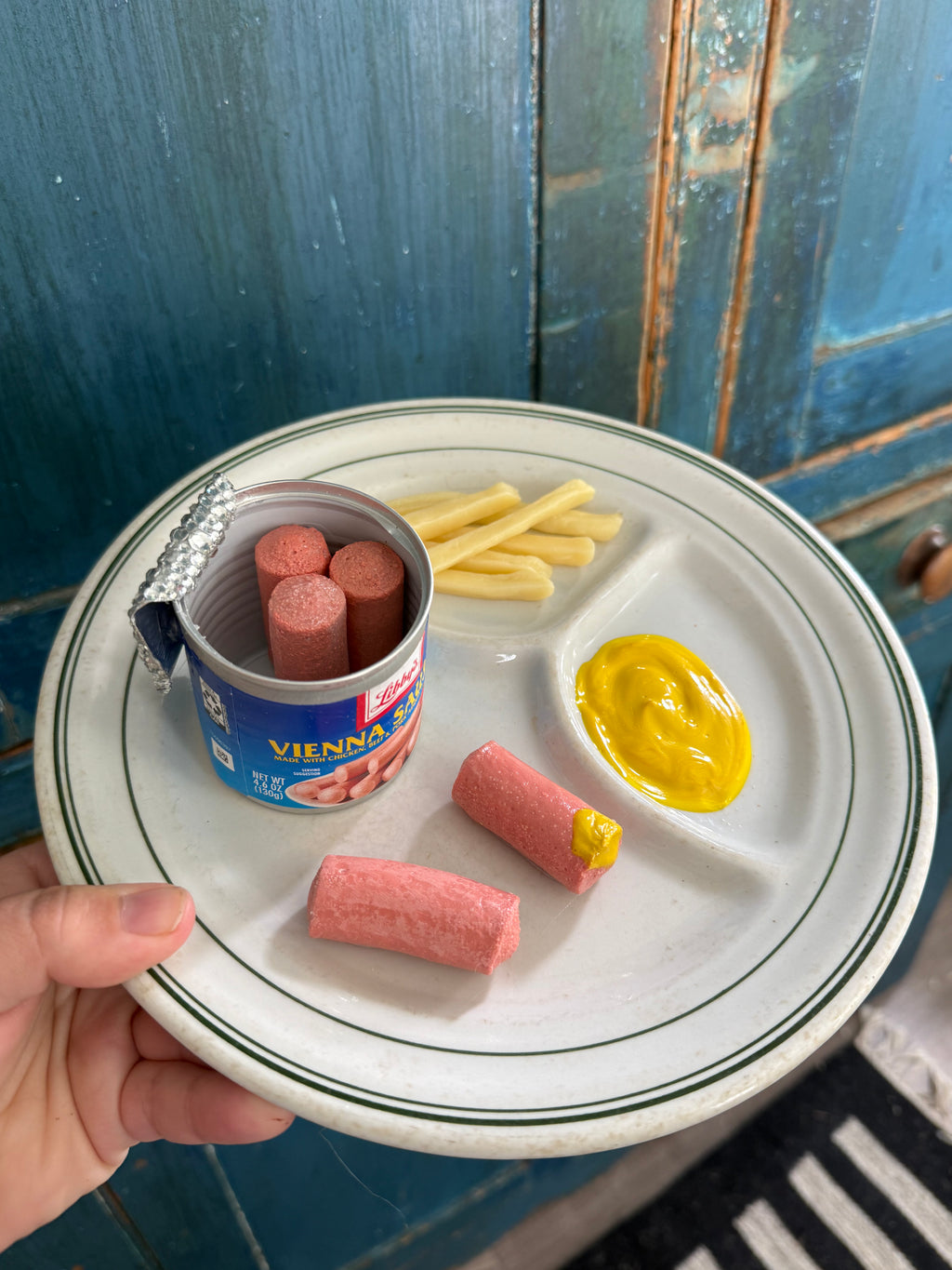 Fake Food Plate- Vienna Sausages