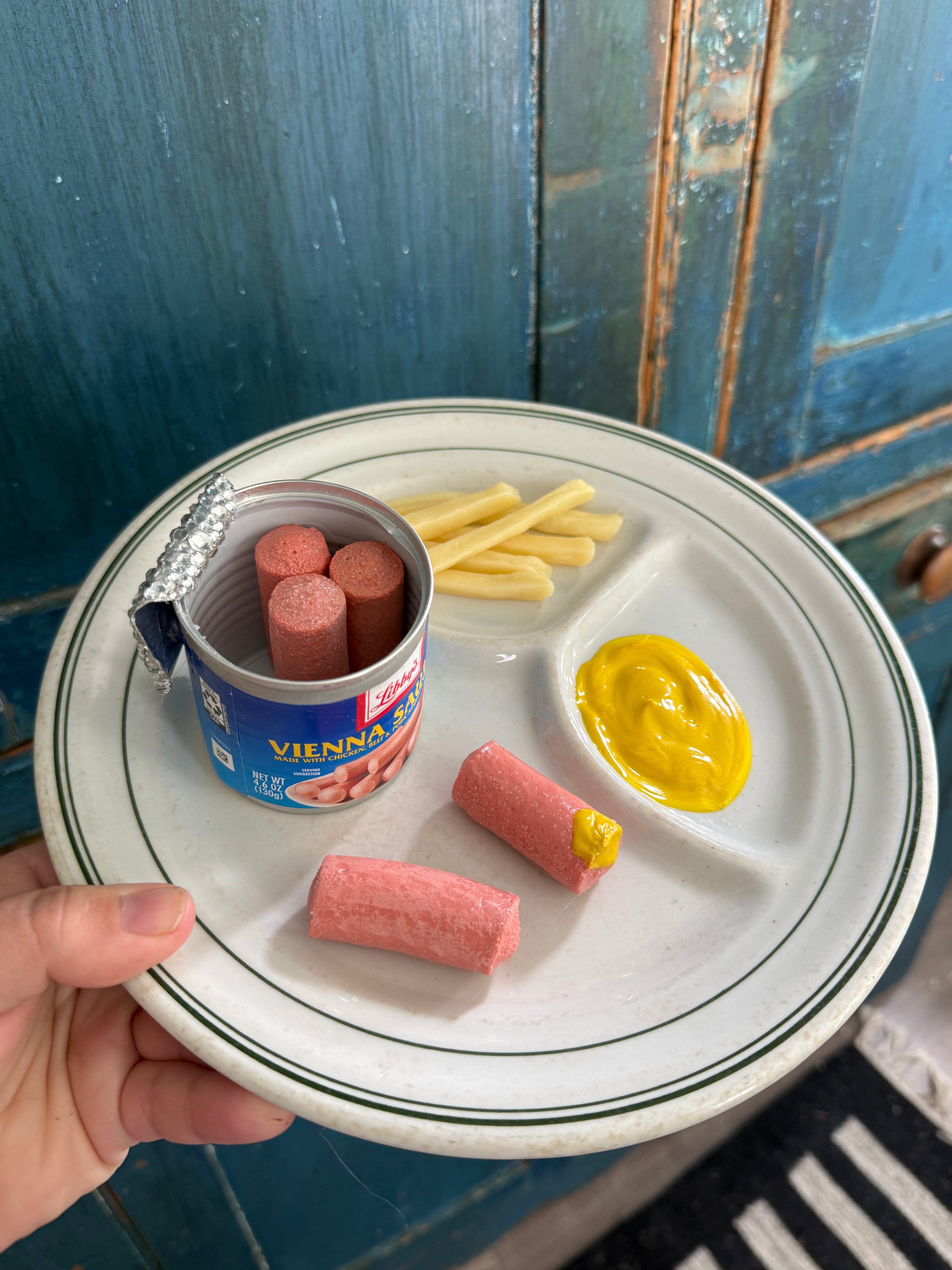 Fake Food Plate- Vienna Sausages