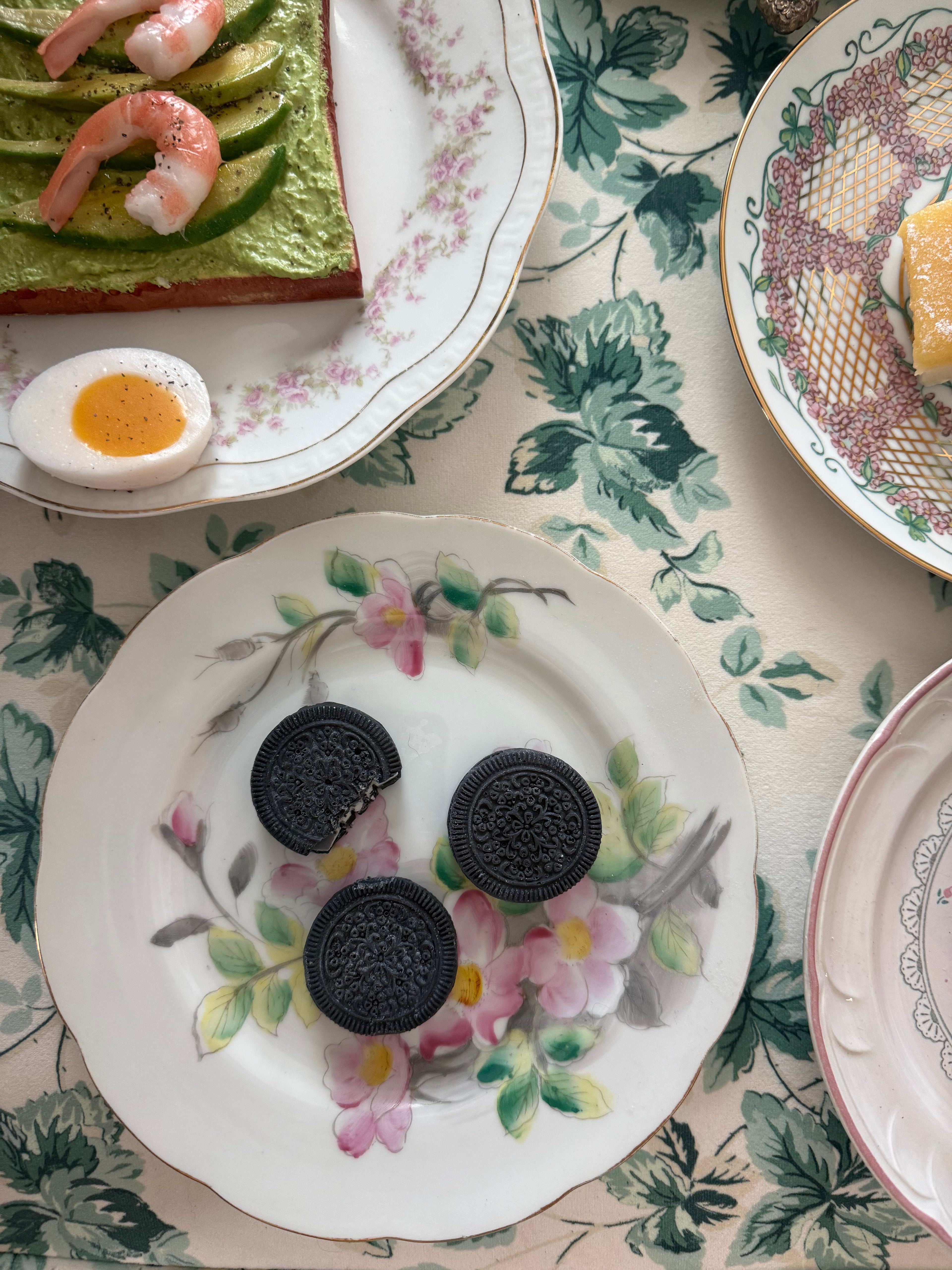 Set of 5 Fake Food Plates