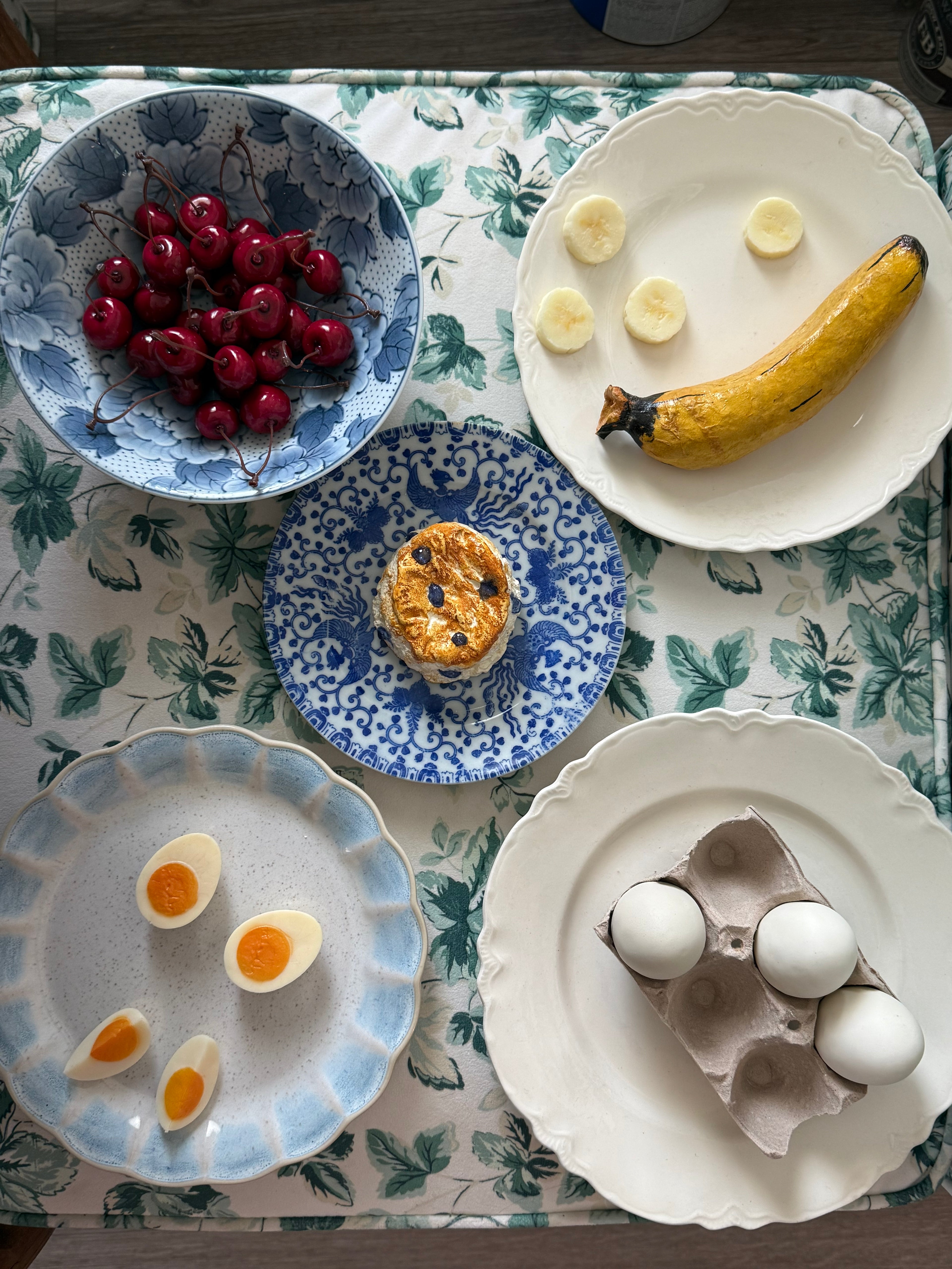 Set of 5 Fake Food Plates