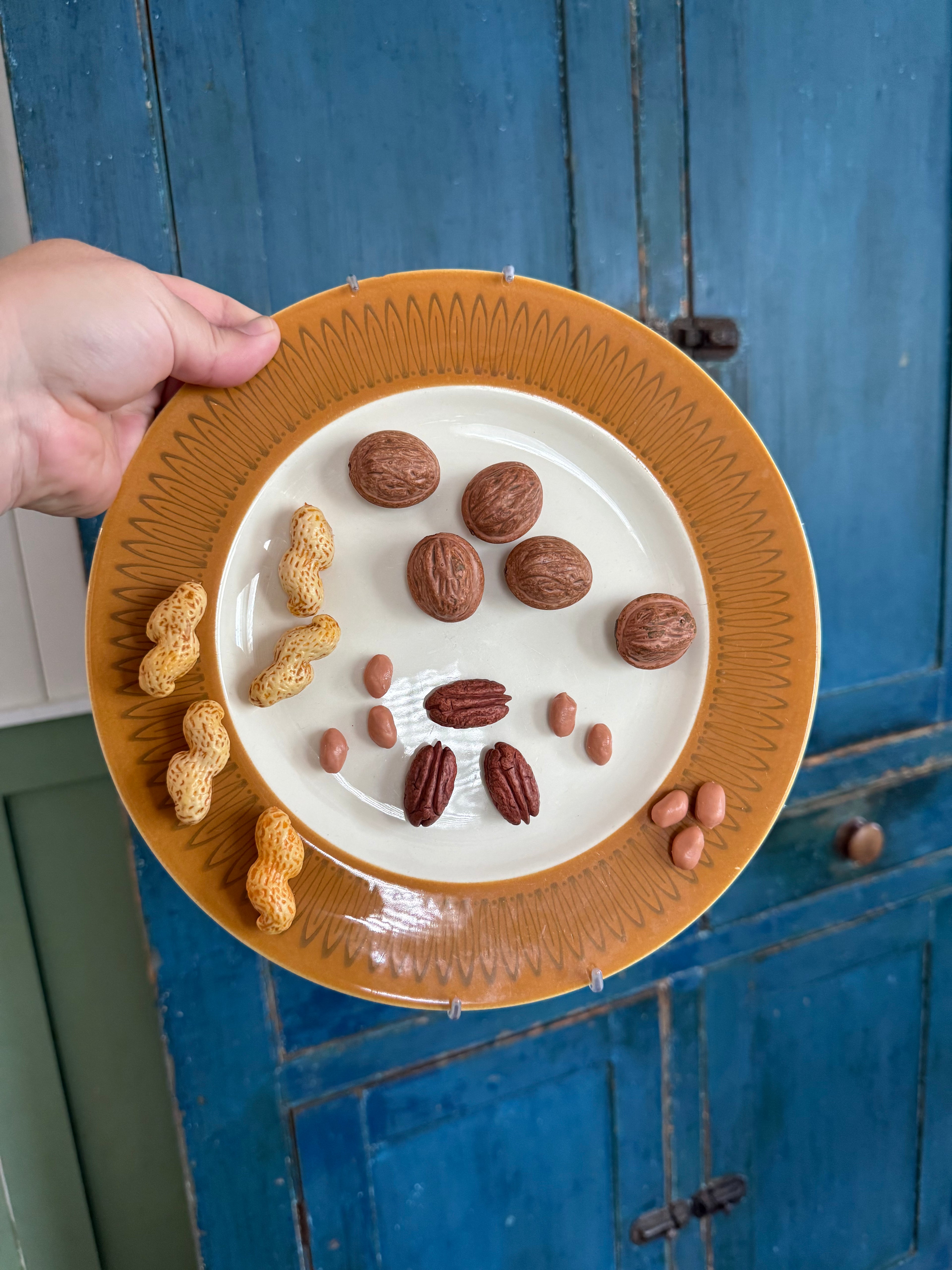 Fall Assorted Nuts Fake Food Plate