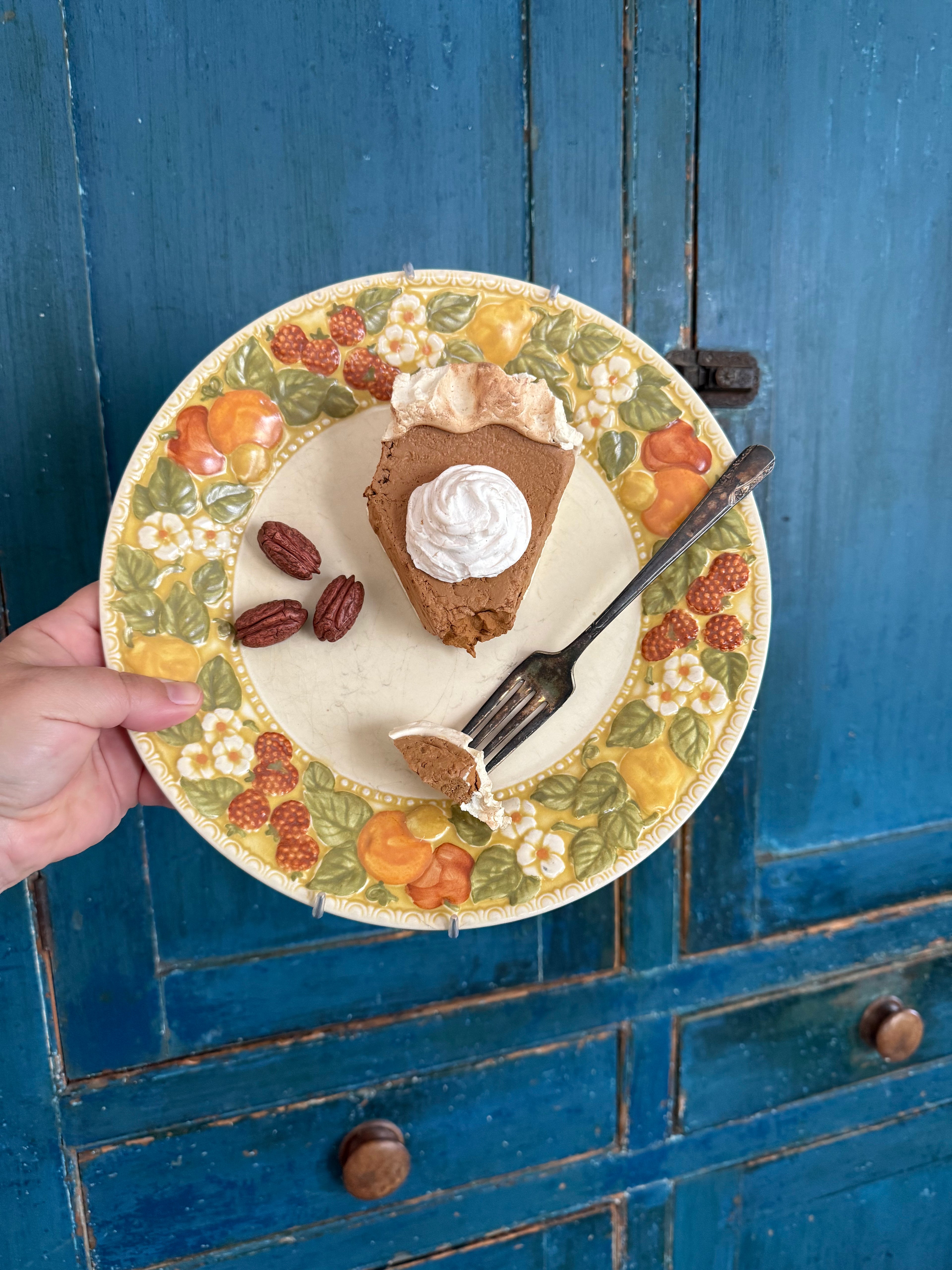 Fall Pumpkin Pie Fake Food Plate