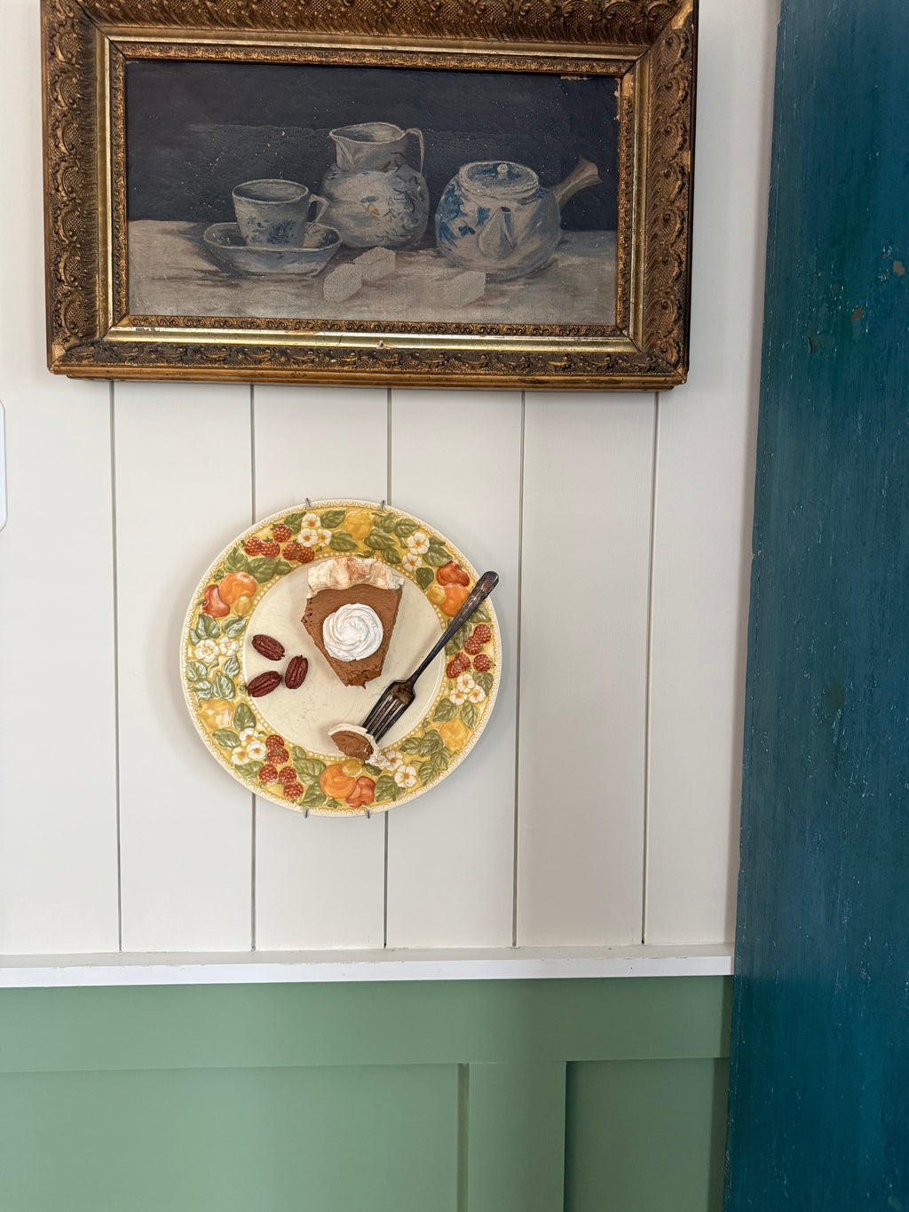 Fall Pumpkin Pie Fake Food Plate