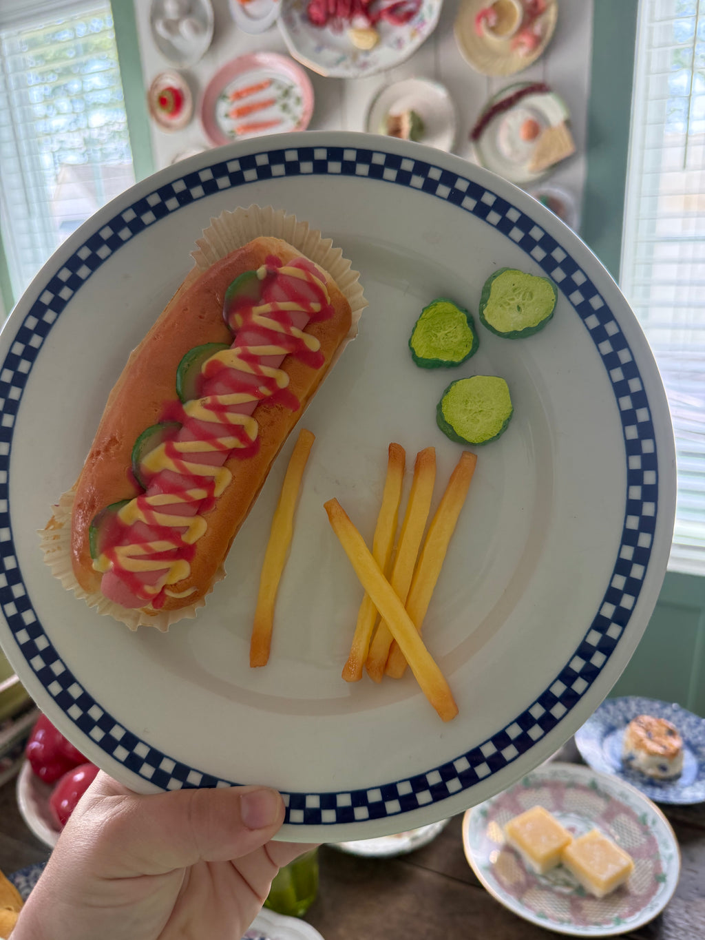 Hot Dog- Fake Food Plate