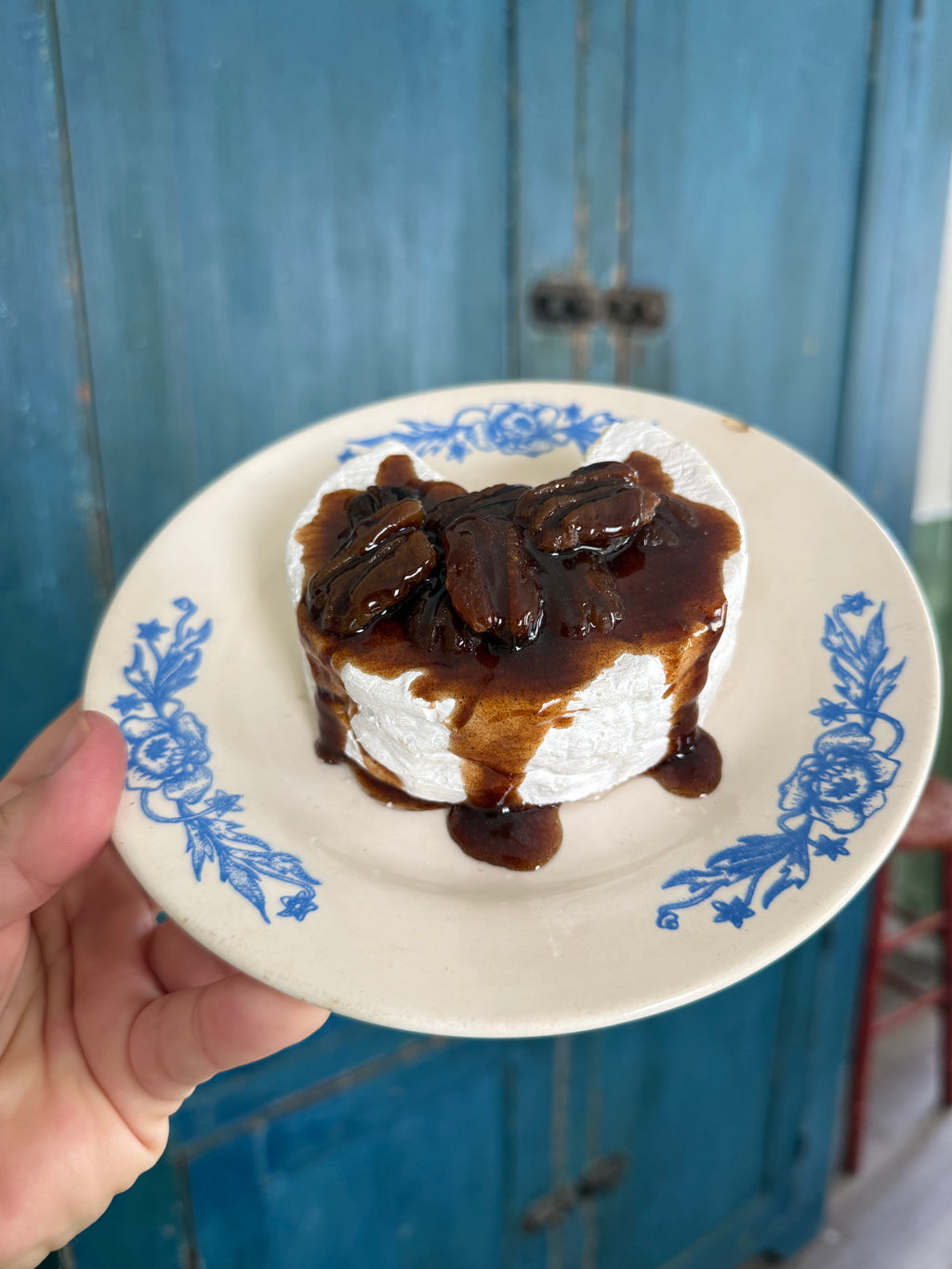 Fake Food Plate- Brie Cheese Round