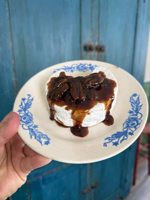 Fake Food Plate- Brie Cheese Round