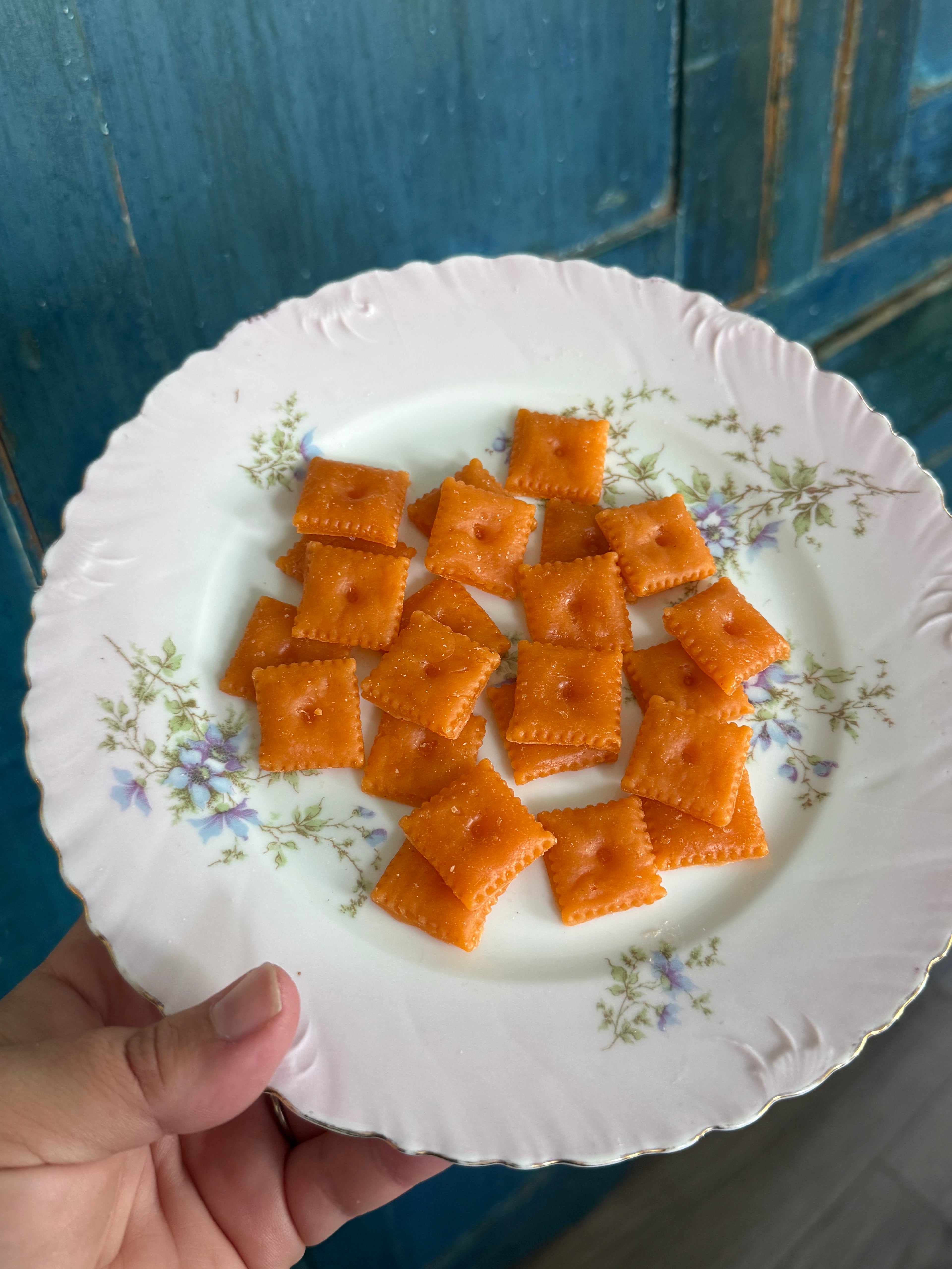 Cheese Crackers Fake Food Plate