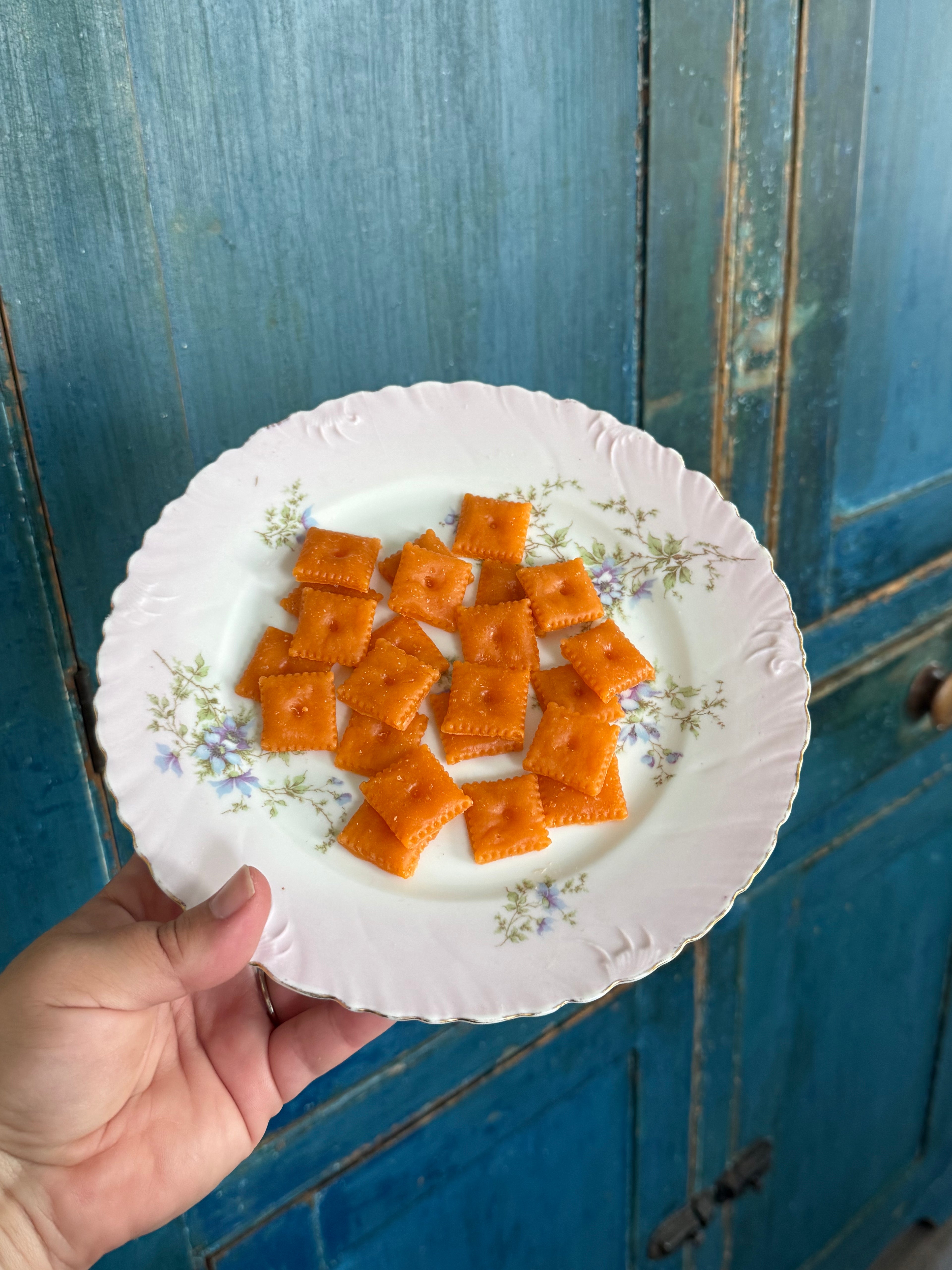 Cheese Crackers Fake Food Plate