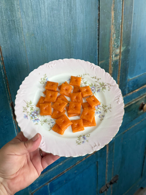 Cheese Crackers Fake Food Plate