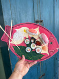 Fish with Sushi- Fake Food Plate
