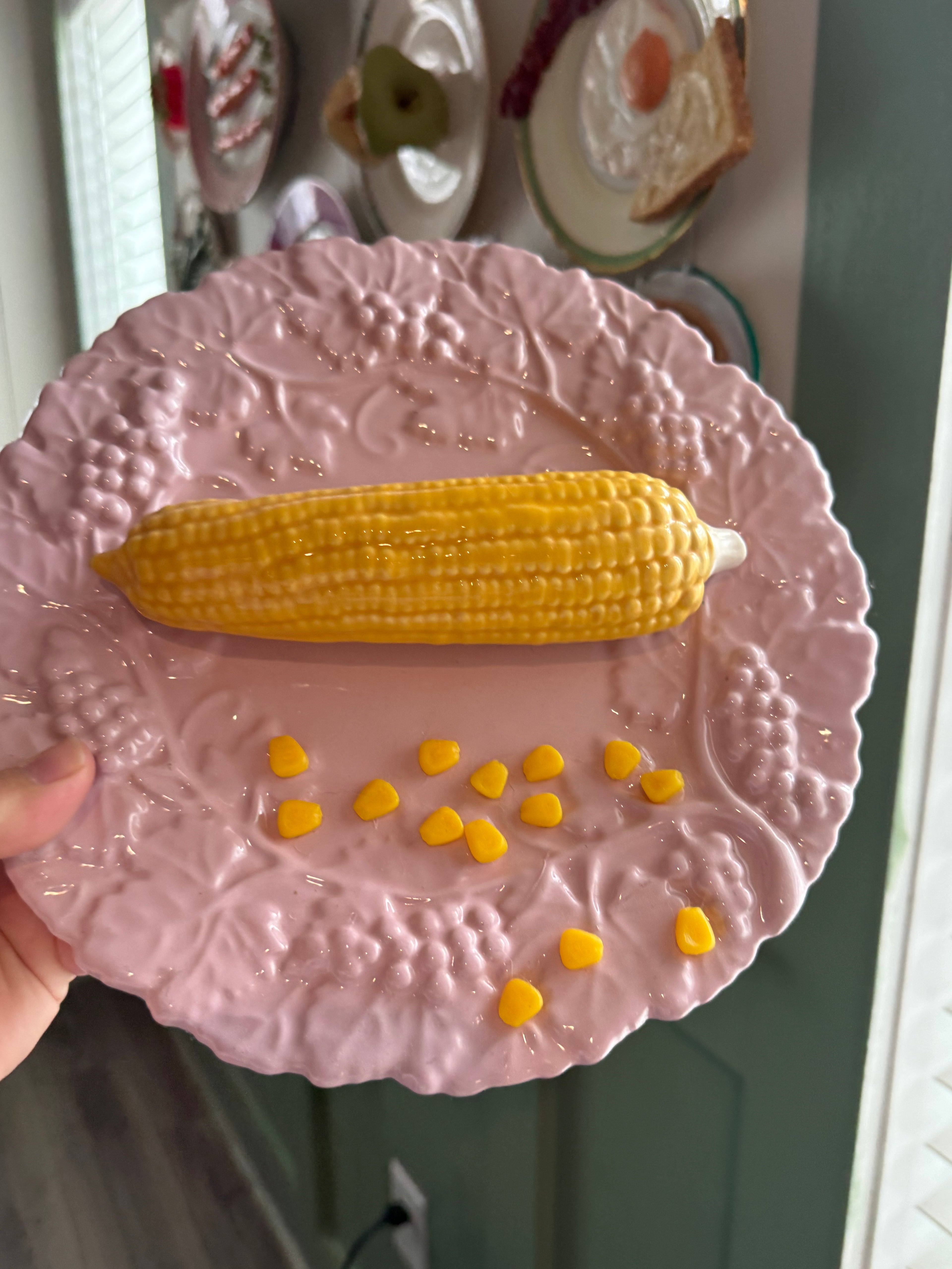 Ceramic Corn Fake Food Plate