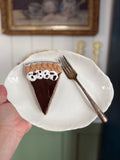 Chocolate Pie Fake Food Plate