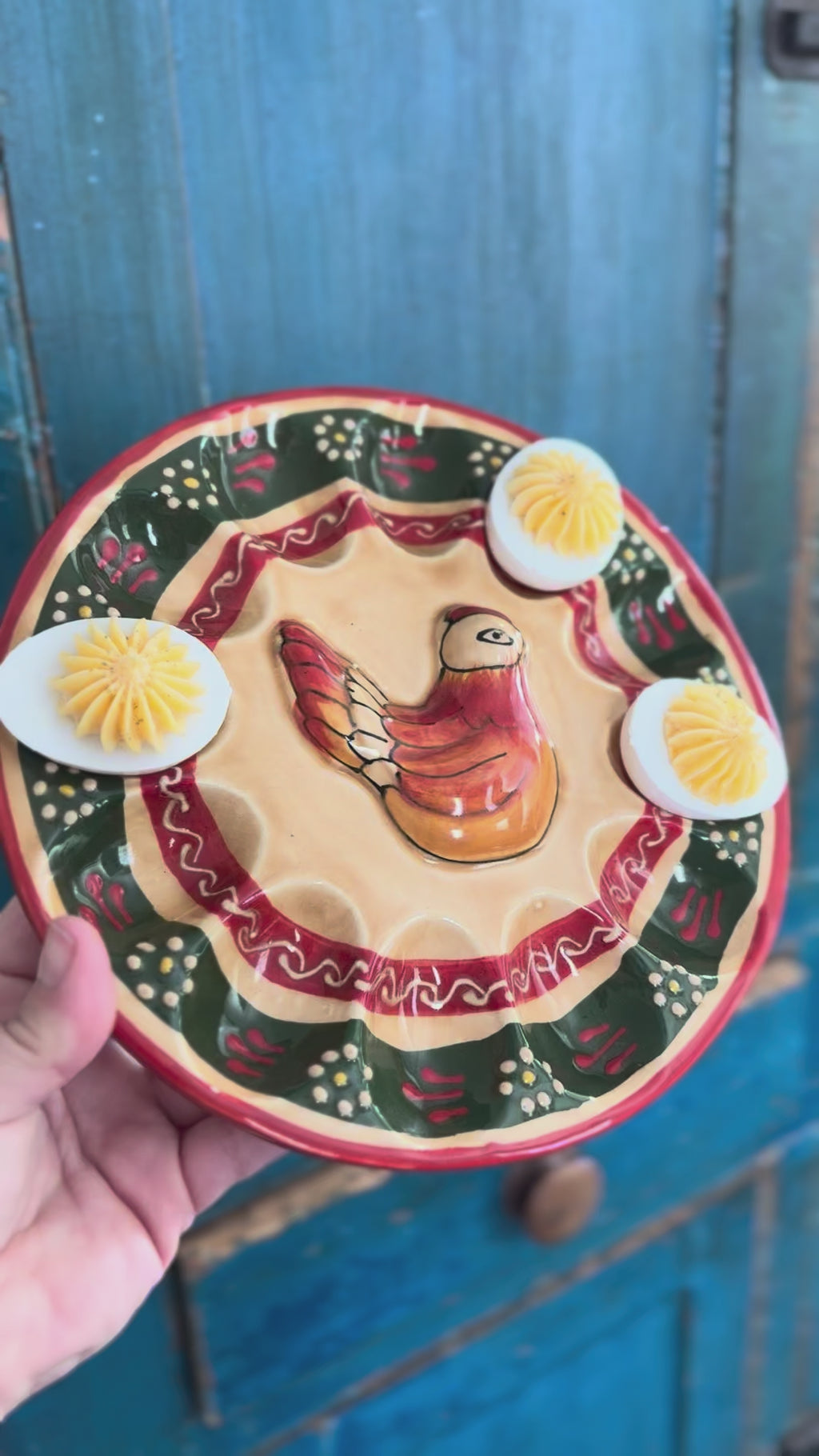 Fake Food Plate- Mexican Art Deviled Egg Platter