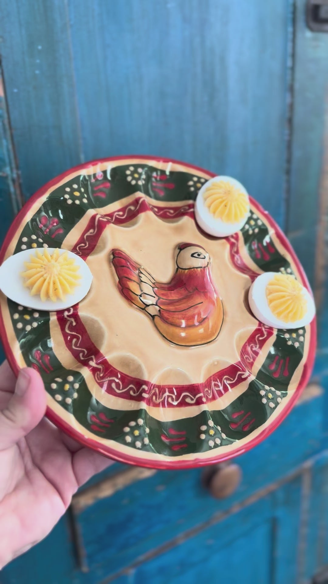 Fake Food Plate- Mexican Art Deviled Egg Platter