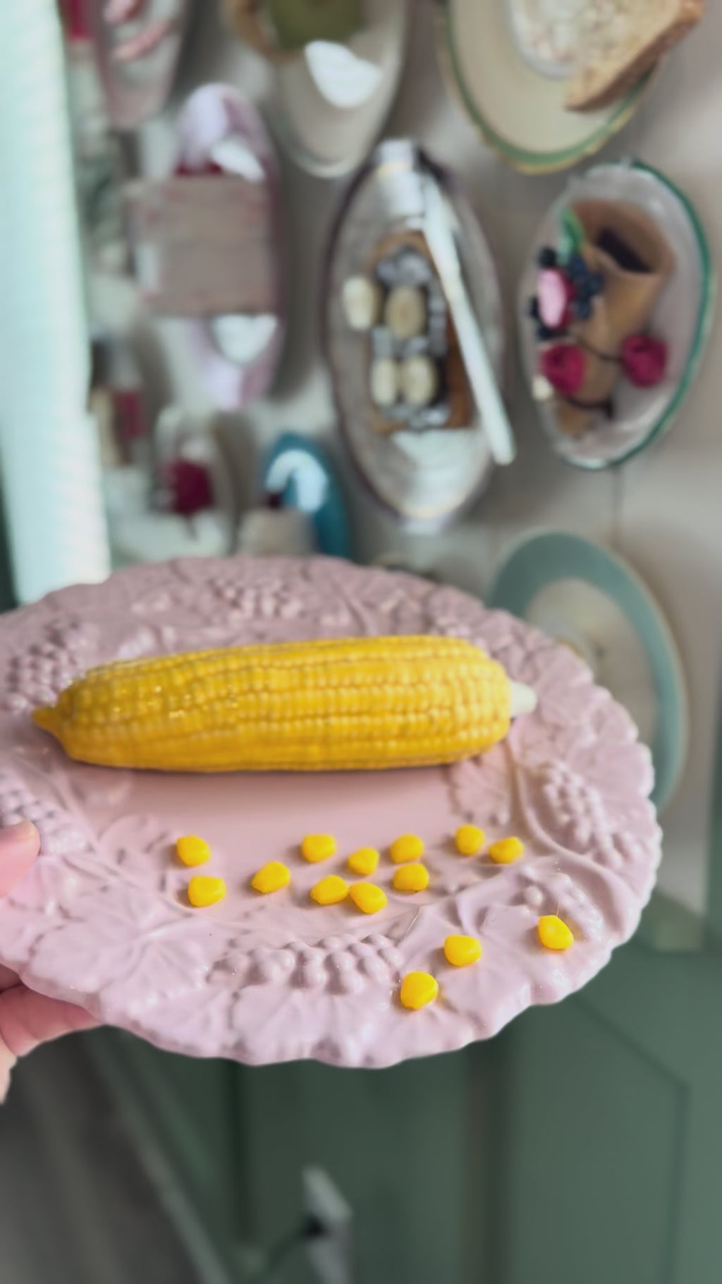 Ceramic Corn Fake Food Plate