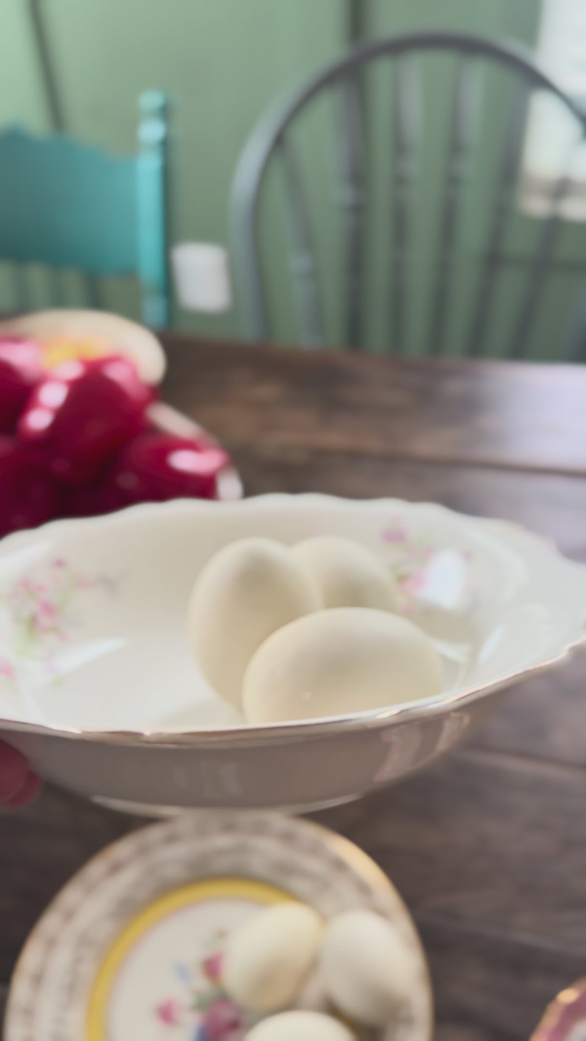 Vintage Bowl featuring 3 Eggs