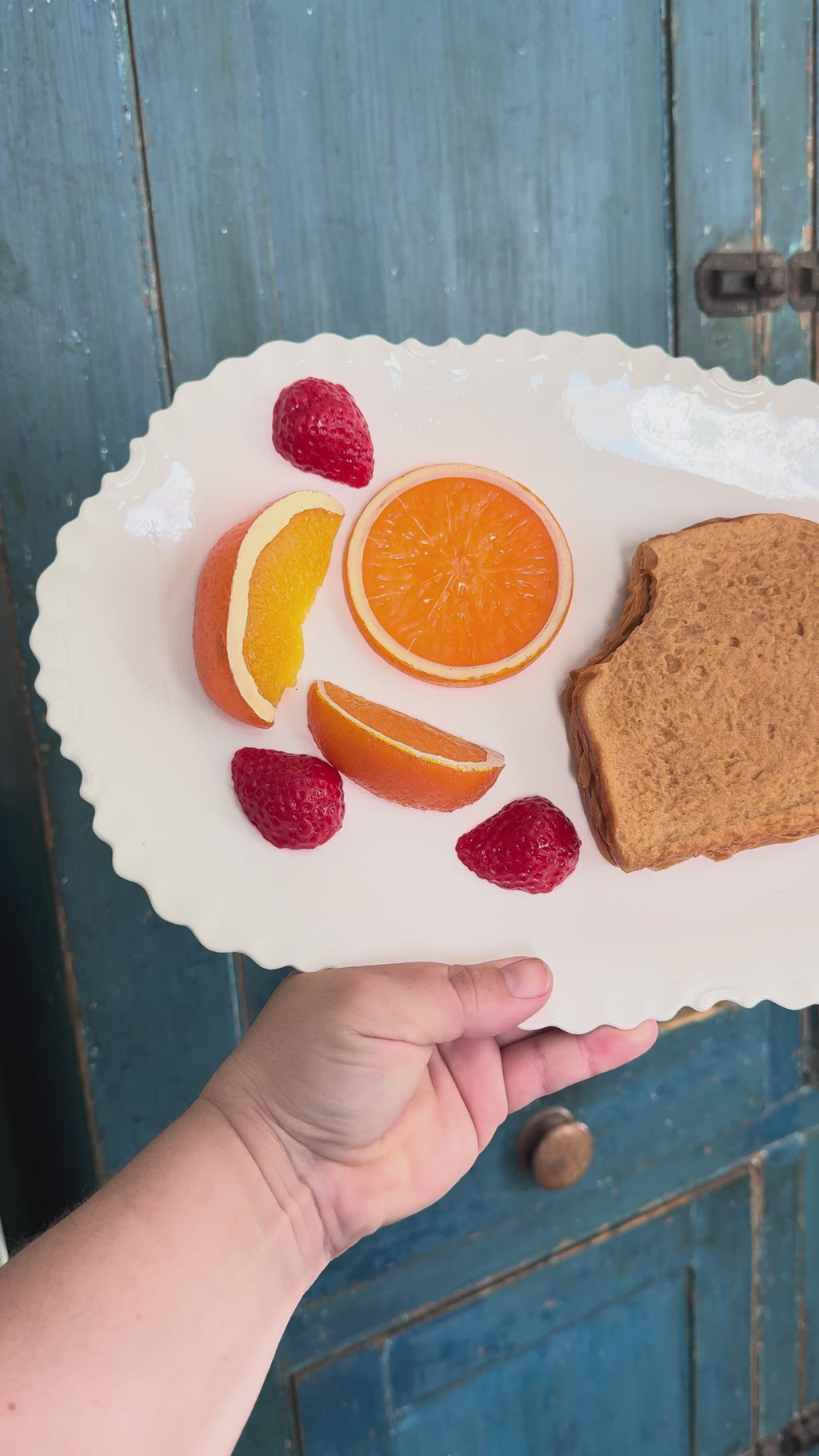 Fake Food Plate- Peanut Butter Sandwich