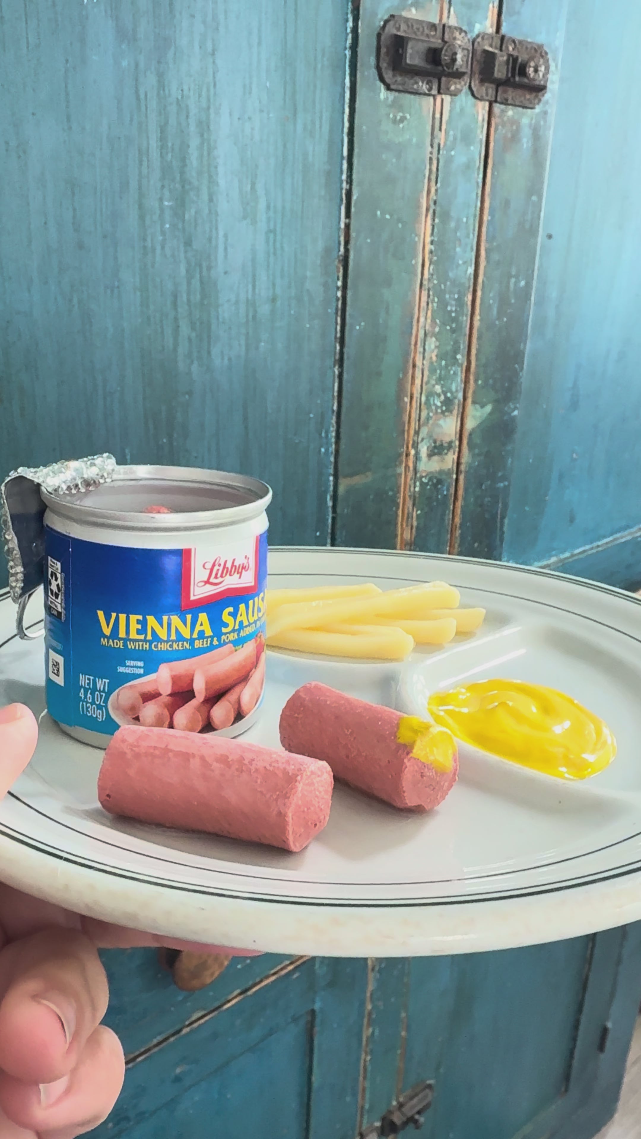 Fake Food Plate- Vienna Sausages