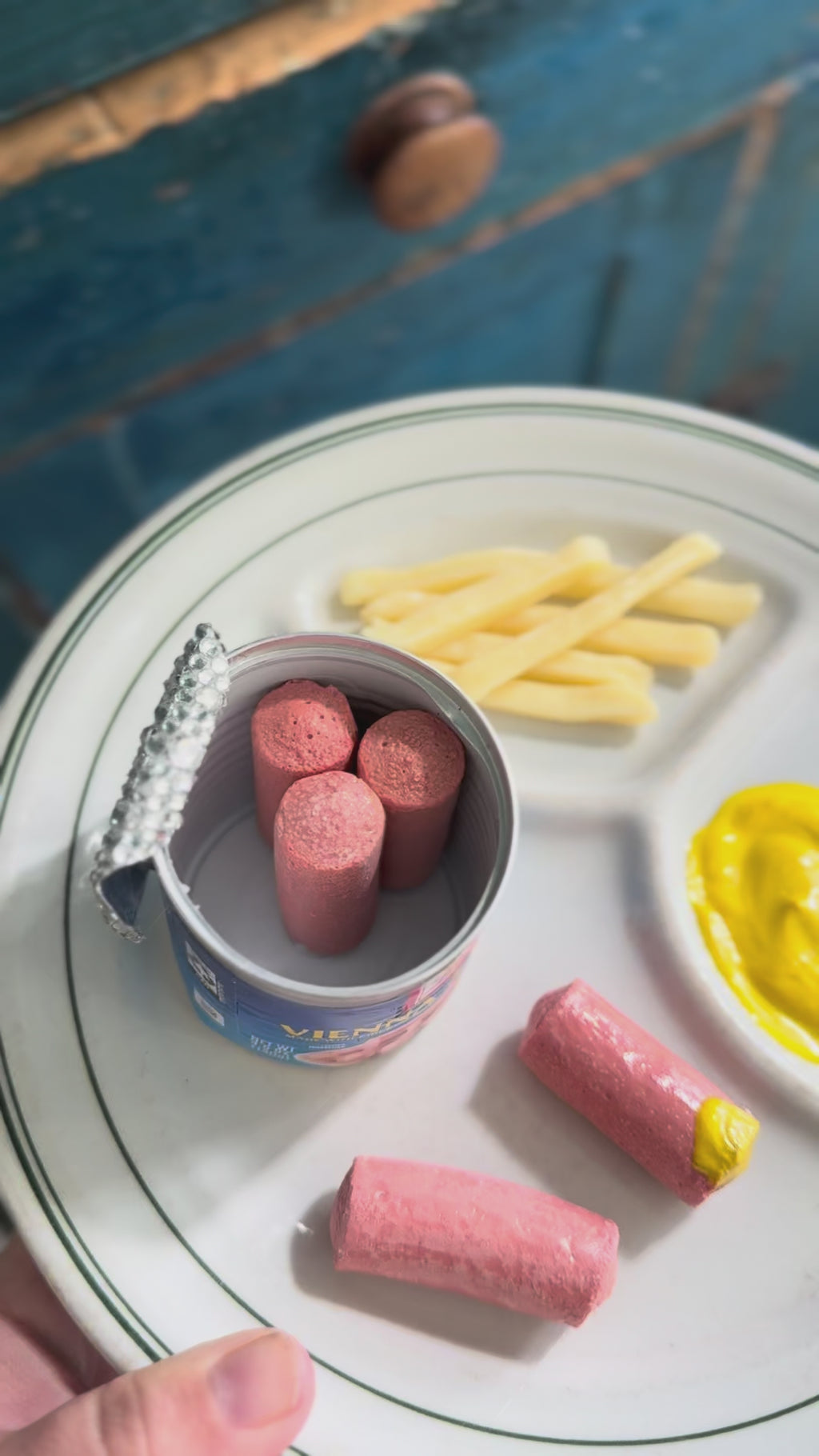 Fake Food Plate- Vienna Sausages
