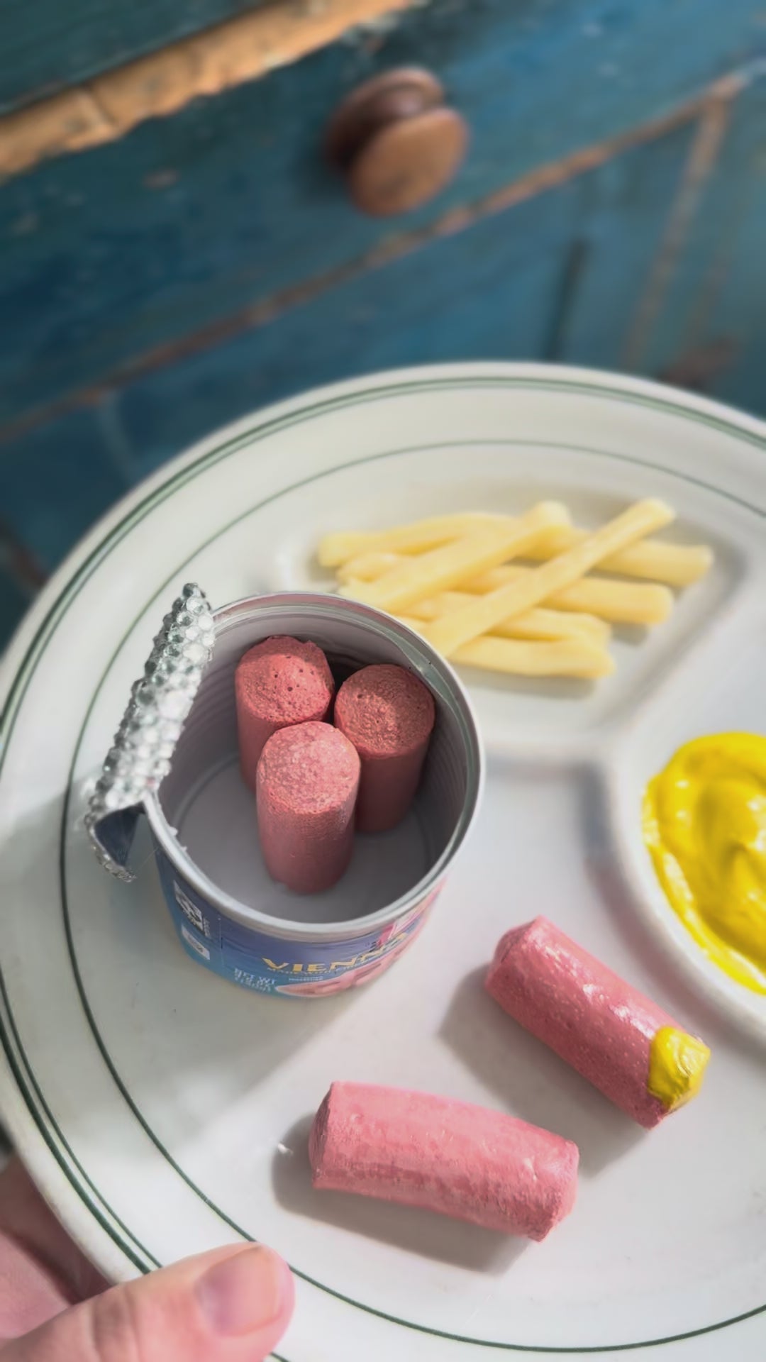 Fake Food Plate- Vienna Sausages